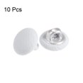 thumbnail image 3 of Unique Bargains 10pcs 16L Fabric Cloth Covered Button 10mm Round Metal Shank Sewing Buttons for Suits Dress Blouses, White, 3 of 5