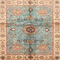 thumbnail image 1 of Ahgly Company Indoor Square Abstract Sage Green Oriental Area Rugs, 5' Square, 1 of 6