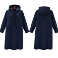 thumbnail image 2 of IMENGL Robe Longue à Capuche Automne Couleur Unie, Bleu 5TG, Taille M-5TG, 2 of 3