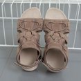 thumbnail image 4 of CEHVOM Sandales à Bout Rond Compensées Confortables pour Femmes, Couleur Unie, Bout Ouvert, 4 of 4