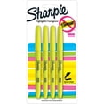 thumbnail image 1 of Surligneurs de poche Sharpie, pointe biseautée fine, jaune, 4 unités, 1 of 10