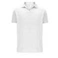 thumbnail image 2 of Styesk T Shirts for Man Men's Solid Color Shirt Pullover Lapel Vertical Strip Button Long-Sleeved Lapel Top, 2 of 5