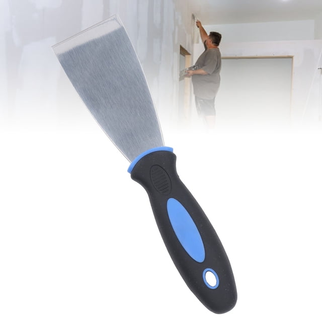 3Pcs Stainless Steel Paint Scraper Set, Flexible Spackle Drywall Repair Tools,Easy Hanging, Remover Kit with Plastic Handle, for Putty, Painting, Plaster