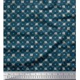 thumbnail image 1 of Soimoi Crepe Silk Fabric Check & Geometric Fabric Prints by Yard 42 Inch Wide, 1 of 5