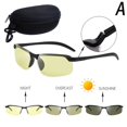 thumbnail image 1 of Men Photochromic Sunglasses with Polarized Lens Storage Box for Driving Fishing Outdoor New, 1 of 8