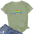 thumbnail image 1 of RKSTN T-Shirts Fierté Femmes T-Shirts Graphiques Arcs-en-Ciel T-Shirts LGBT T-Shirts Décontractés Col Rond Manches Courtes Hauts, 1 of 3
