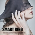 thumbnail image 3 of Sports Tracker Ring, Inlaid Rhinestone Stainless Steel IP68 Water Proof Comfortable Wear Smart Finger Ring  for Daily Life Work Size 6 16.85mm / 0.66in,Size 7 17.5mm / 0.69in,Size, 3 of 7