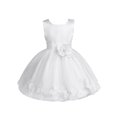 thumbnail image 1 of Oyolan Robe de Demoiselle d'Honneur pour Bébé Fille, Robe de Fête Formelle de Mariage, Robe de Baptême en Tulle, Robe de Princesse pour Concours, Blanc 3, 1 of 5