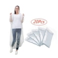 thumbnail image 1 of 20 Pcs Ponchos de Pluie Imperméables Jetables pour Adultes, Imperméable Transparent pour Randonnée et Camping, Ponchos de Pluie Jetables pour Adultes, 1 of 6