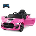 thumbnail image 1 of Costway 12V Licensed Ford Mustang Shelby GT500 Kids Ride on Car with Remote Control Pink, 1 of 10