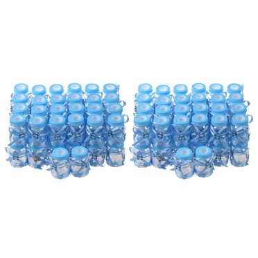 100 Pcs Boîte à Bonbons pour Biberon Fournitures de Fête Biberon d'Alimentation pour Bébé Cadeaux et Souvenirs de Mariage Boîte (Bleu Pâle) 9 x 4cm,100 x Biberon,Bleu Pâle