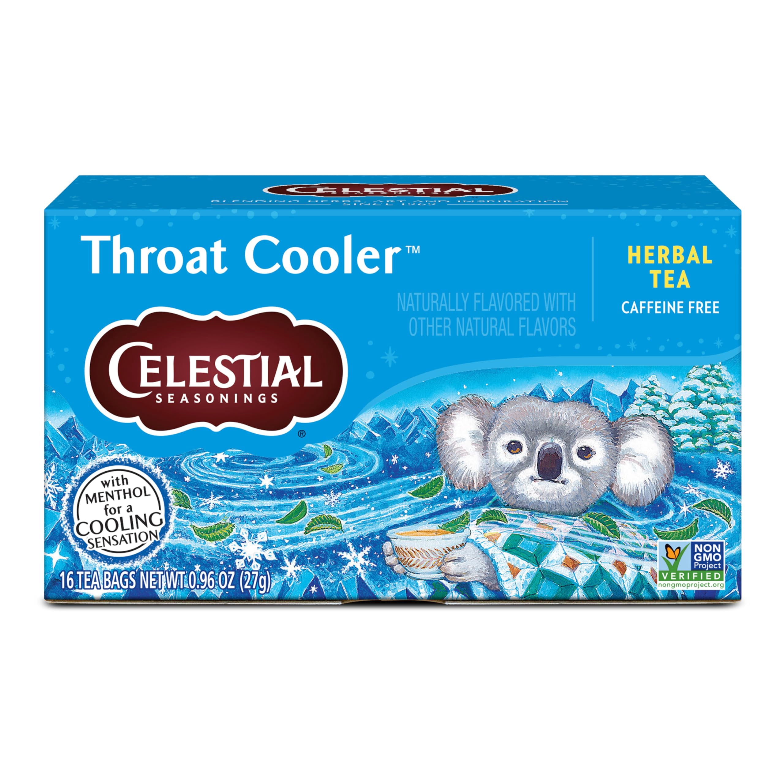 Herbal Tea Celestial Seasonings Throat Cooler 16 Bags