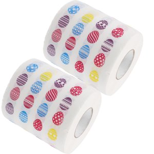 USHOBE 2 Rolls of Toilet Paper Double Rolls Multi Wood Pulp Everyday Use Bath Tissues for Families