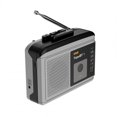 thumbnail image 1 of Tape Player Cassette Machine AM FM Radio Built-in Speaker Retro Tape Player Dark Grey, 1 of 4
