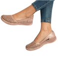 thumbnail image 3 of XZNGL Chaussures pour Femme Chaussures pour Femme Sandales Décontractées d'Été Mode Sandales Décontractées Plates Couleur Unie Chaussures à Oeillets, 3 of 4