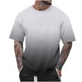 thumbnail image 2 of Qertyioot Été Mode Casual Hommes Col Rond Imprimé Top Hipster Chemise, 2 of 5