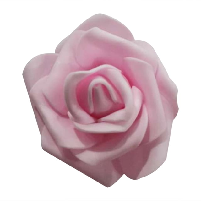 transemion Pack of 50 Artificial Bionic Flowers PE Foam Simulation Roses Fake Flower Decorations Wedding Party Engagement Presents Light Pink