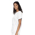 thumbnail image 1 of Landau Essentials Women's Snap Front Scrub Top, Classic Relaxed Fit, V-Neck, 4 Pockets, 1 of 5