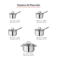 thumbnail image 3 of Lagostina Classico Stainless Steel 10-Piece Cookware Set, 3 of 4