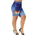 thumbnail image 1 of JDinms Shorts en Faux Jean à Imprimé Floral en Denim pour Femmes, 1 of 2