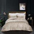 thumbnail image 1 of Grace Living Aashvi Crinkle Velvet 3pc Comforter Set - 2 Pillow Shams, 1 Comforter, 1 of 5