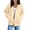 Beige, variant on SNKSDGM My Items Women Fashion Solid Loose Hooded Zipper Hoodie Long Sleeve Jacket Made in Canada