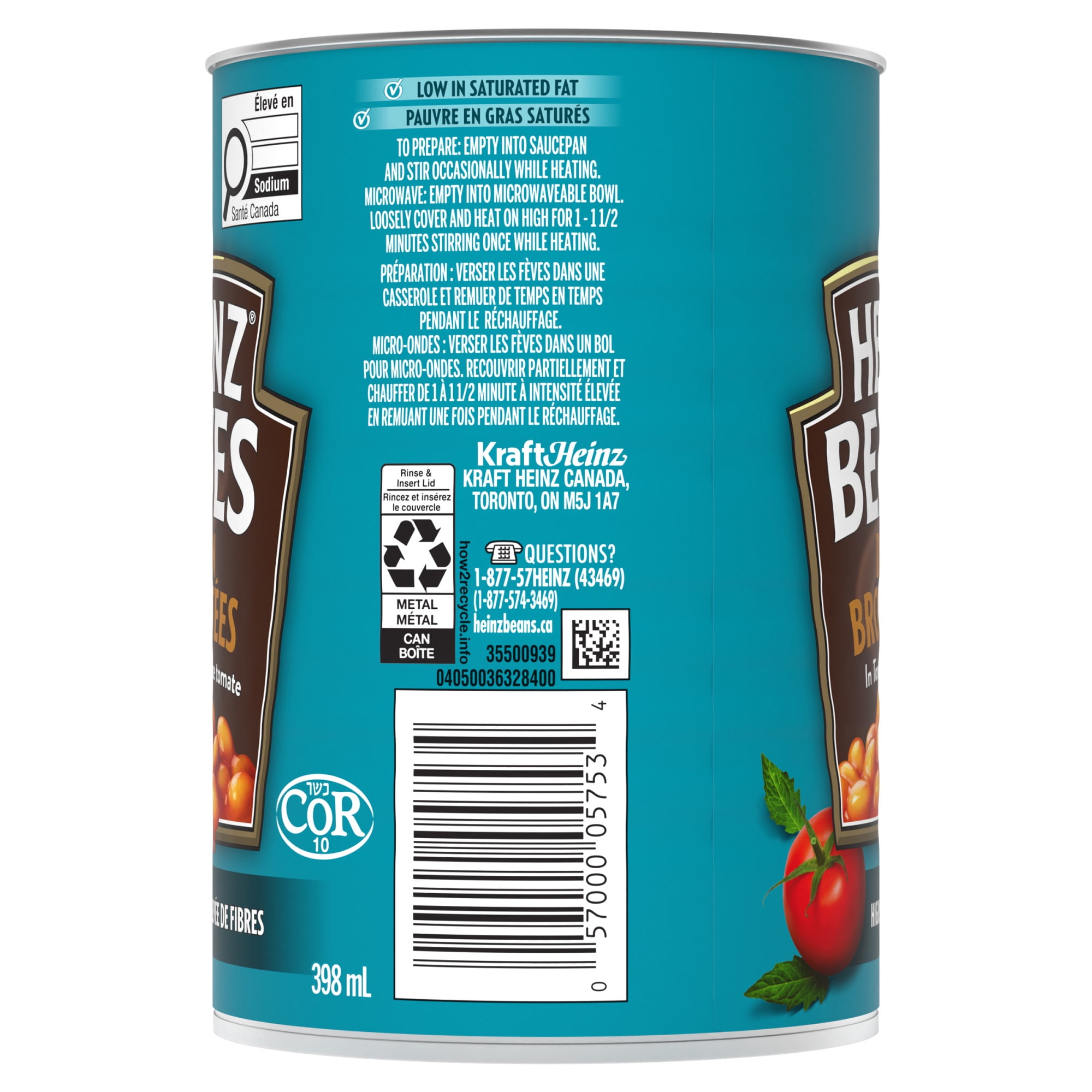 Heinz Deep-Browned Beans with Tomato Sauce, 398 mL Can - Walmart.ca