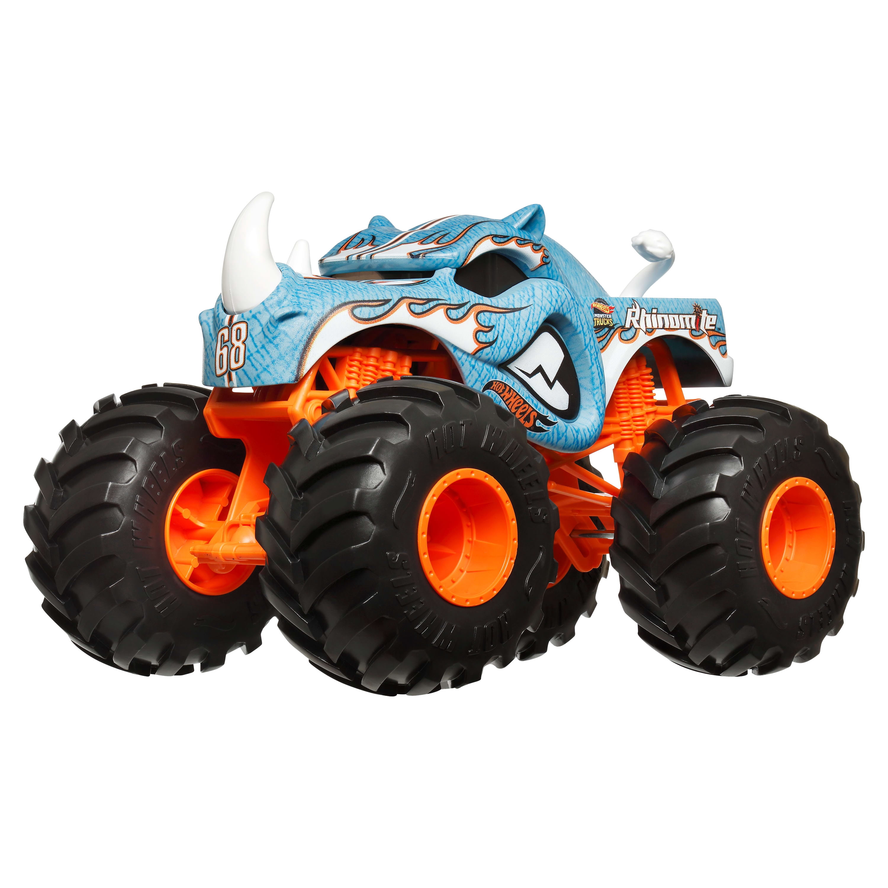 Hot Wheels Monster Trucks, Oversized Monster Truck in 1:24 Scale, Rhinomite