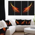 thumbnail image 1 of Hell Wings on Black Background - Abstract Wall Art Canvas, 1 of 1