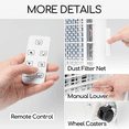 thumbnail image 4 of 10000 BTU Portable Air Conditioner & Dehumidifier, 3-in-1 Air Cooler with Remote, Single Hose AC Unit, 3 Modes, 24H Timer, for 450 Sq ft Room, White, 4 of 12