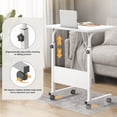 thumbnail image 2 of Standing Computer Desk With Wheels, Removable Side Desk, Sit-stand Desk With Adjustable Height, Card Slot, 2 of 6