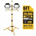 thumbnail image 1 of Costway Lampe de Travail à Deux Têtes DEL 200 W 20 000 Lm avec Trépied Réglable, Support, Étanchéité IP65, 1 of 10