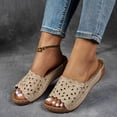 thumbnail image 3 of Mepaouo Orthopedic Sandals for Womens Hollow Wedge Platform Slides Arch Support Walking Slippers, 3 of 8