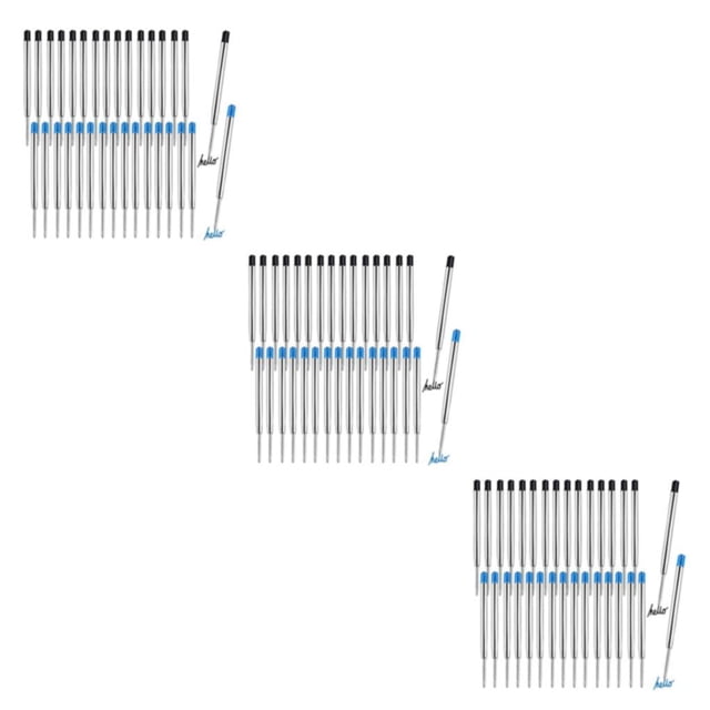 bedienty 30x Replaceable Ballpoint Pen Refills For Extended Lifespan Impact-resistant Metal Ball Points 3Set