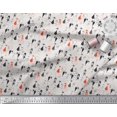 thumbnail image 2 of Soimoi Polyester Crepe Fabric Cat Animal Print Fabric by The Yard 42 Inch Wide, 2 of 3