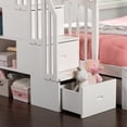 thumbnail image 3 of AFI Westbrook Solid Wood Staircase Bunk Twin Over Full in White, 3 of 8