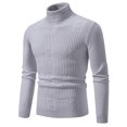 thumbnail image 1 of EGNMCR Chandail Col Rond pour Hommes, Chandail pour Hommes Mode Décontractée d'Hiver pour Hommes Design Uni Manches Longues Col Rond Haut Chandail pour Hommes, 1 of 8