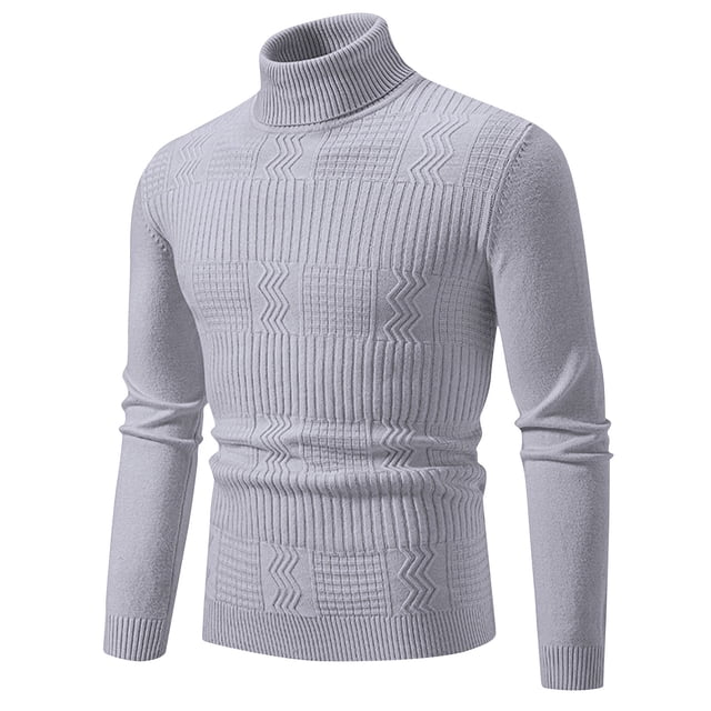 EGNMCR Chandail Col Rond pour Hommes, Chandail pour Hommes Mode Décontractée d'Hiver pour Hommes Design Uni Manches Longues Col Rond Haut Chandail pour Hommes