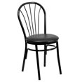 thumbnail image 1 of HERCULES Series Fan Back Metal Chair - Black Vinyl Seat, 1 of 9