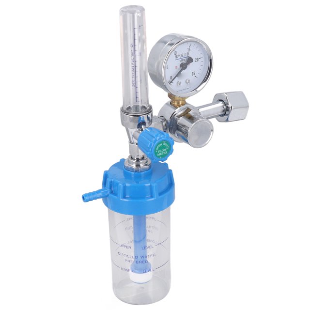 Inhalateur Type Bouée, Régulateur de Pression d'Oxygène à Vis d'Entrée 5/8 Pouce Haute Précision Traitement Fin pour Laboratoire