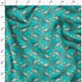 thumbnail image 3 of Soimoi Green polyester Crepe Fabric Crabs Ocean Print Sewing Fabric Yard 42 Inch Wide, 3 of 6