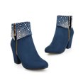 thumbnail image 4 of Bottes Courtes à Talons Hauts en Strass Bottes de Mariage pour Femmes, 4 of 9