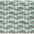 thumbnail image 4 of oneOone Organic Cotton Poplin Twill Fabric Fish Block Printed Fabric 1 Yard 42 Inch Wide, 4 of 4