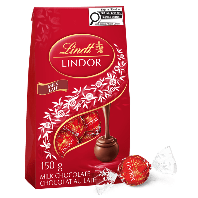 Lindt LINDOR Milk Chocolate Truffles, 150-Gram Bag