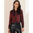 thumbnail image 2 of INSPIRE CHIC Blouson Bomber Court à Paillettes pour Femme à Col Montant à Manches Longues avec Fermeture Éclair S Rouge, 2 of 6