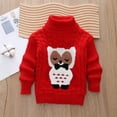 thumbnail image 1 of RXIRUCGD Chandail Ample pour Enfants 1-12 Ans avec Col, Manches Longues, Col Rond, Haut/chemise ( Rouge, Taille : 4-6 Ans ), 1 of 3