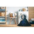 thumbnail image 2 of Ahgly Company Tapis d'Intérieur Lavable à la Machine, Carré, Transitionnel, Vert Sarcelle, Tapis de Zone, 8 Pieds Carré, 2 of 7