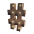 thumbnail image 1 of Rustic Vintage 11" Decorative LED Light Glow Letters - Hashtag, 1 of 2