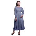 thumbnail image 1 of Bimba Leaves Ladies Printed Boho Gypsy Summer Smocked Maxi Long BeachDress-Medium, 1 of 5