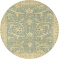 thumbnail image 1 of Ahgly Company Indoor Round Abstract Brown Oriental Area Rugs, 5' Round, 1 of 6